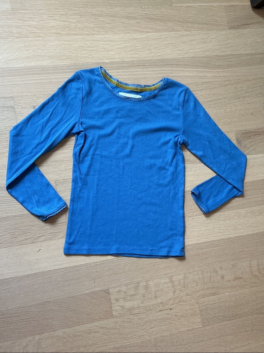 Boden Kids Long Sleeve Shirt in Bright Blue